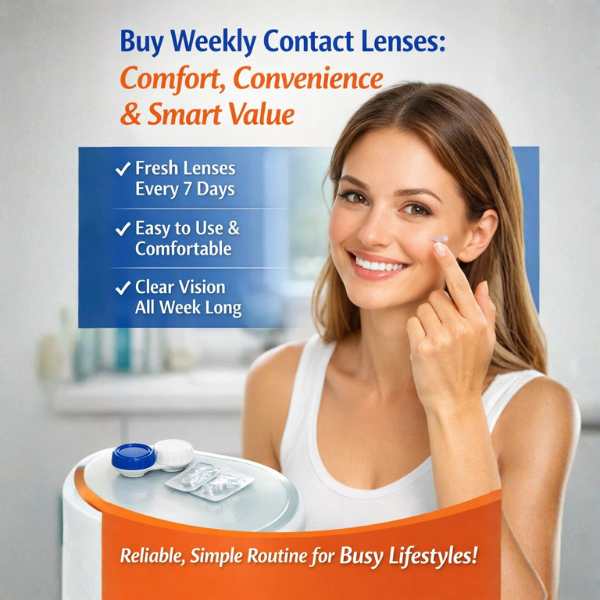 Weekly contact lenses for clear, comfortable vision with easy weekly replacement