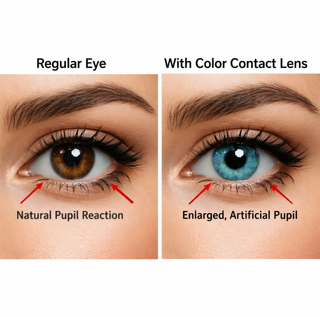Colour contact lenses showing daily, weekly, monthly and yearly wear options for different lifestyles