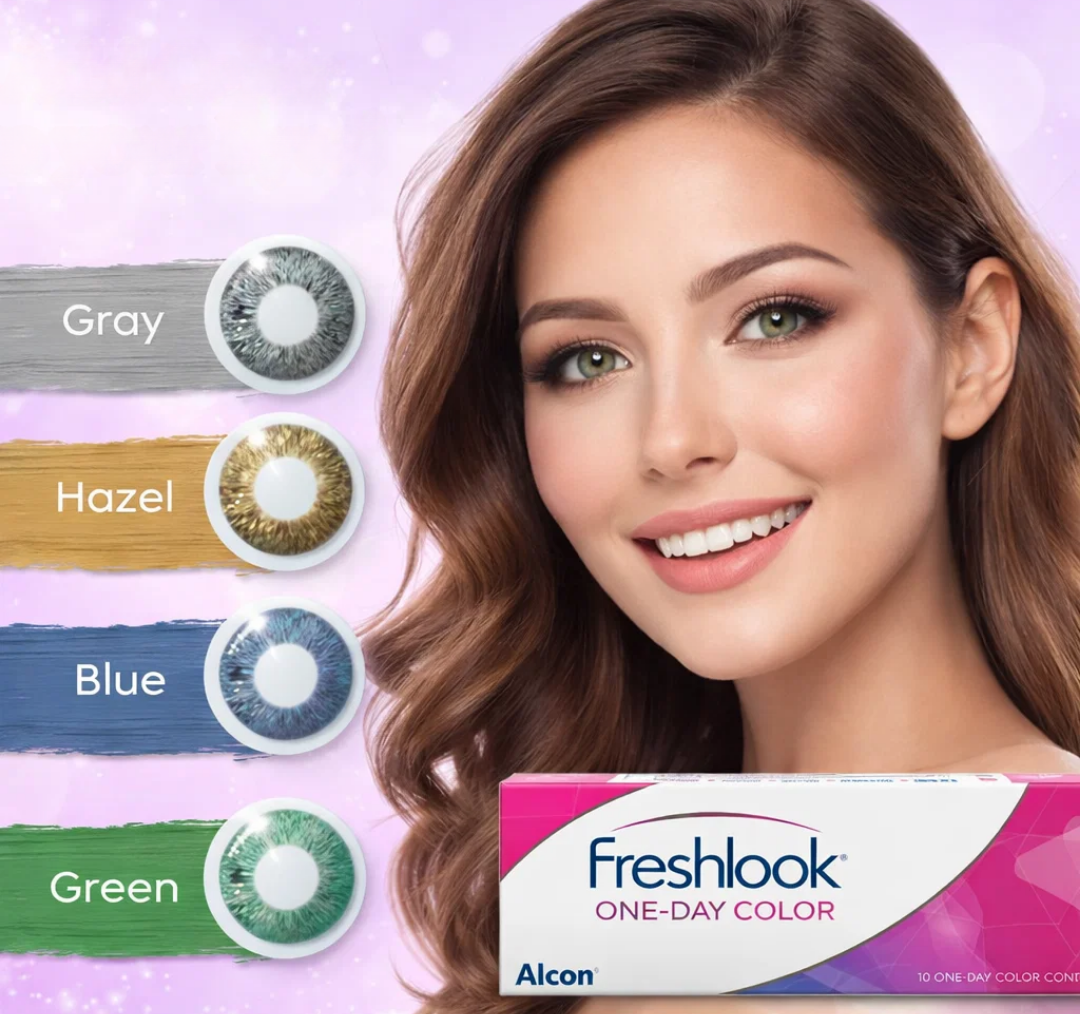 FreshLook colour contact lenses for natural eye colour enhancement