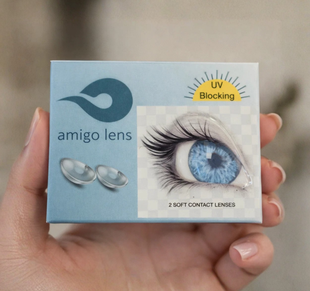 Amigo Monthly Clear Contact Lenses 2 Pack Box